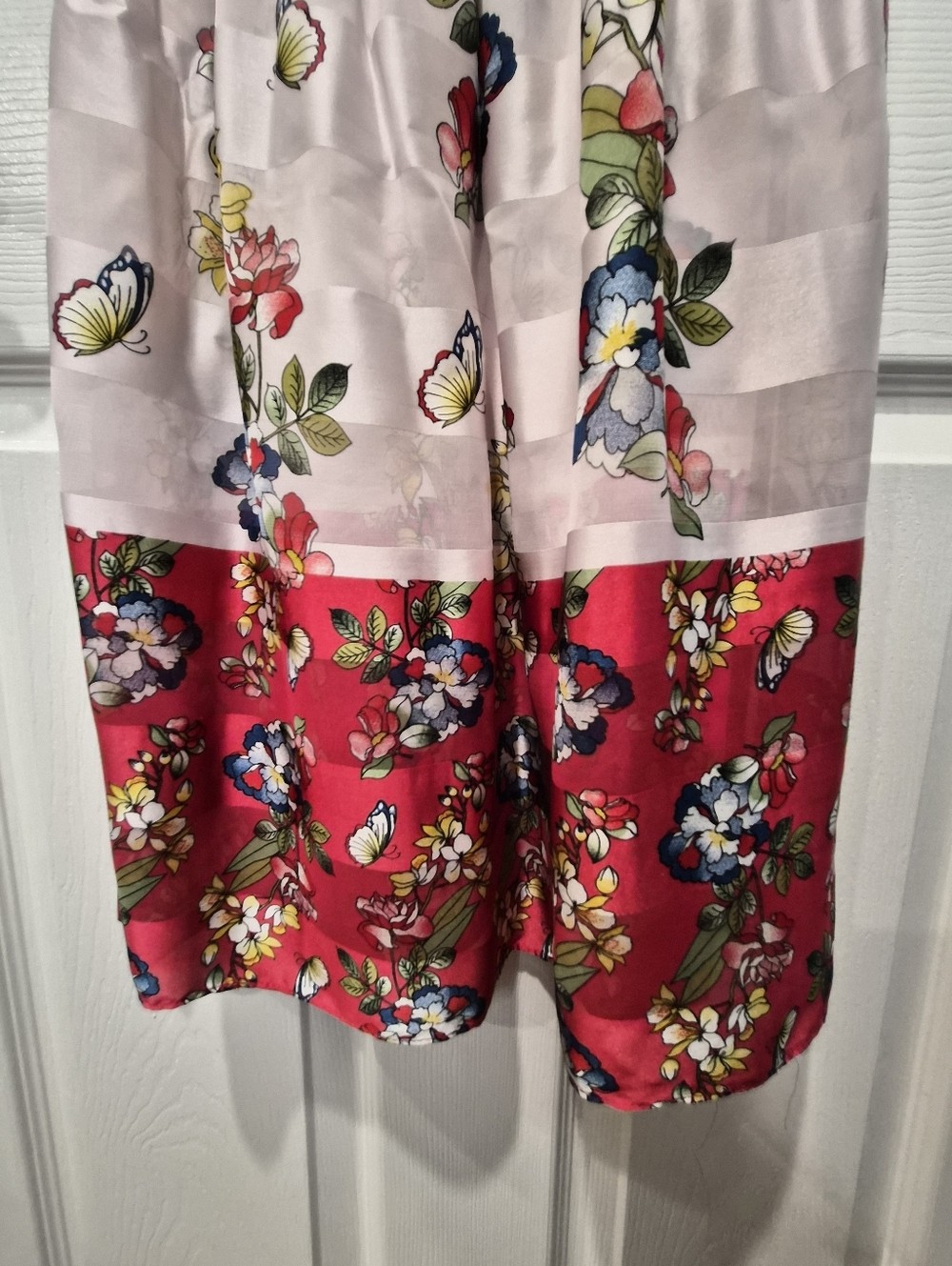 Max Studio Floral Butterfly Print Stretch Sleeveless Sheer Dress Size Small