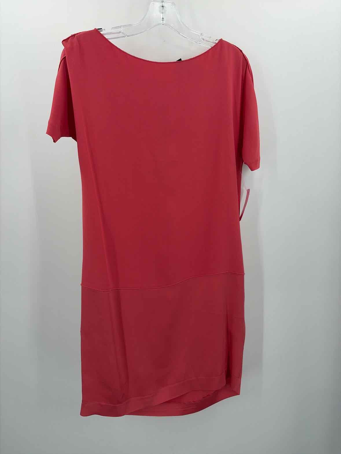 Pre-Owned Jennifer Tattanelli Coral Size 38 Short Short Sleeve Dress