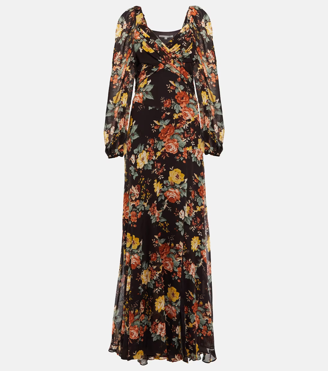 NEW Veronica Beard Isra Multi-Print Silk Maxi Dress in multi- size 8 #D7539