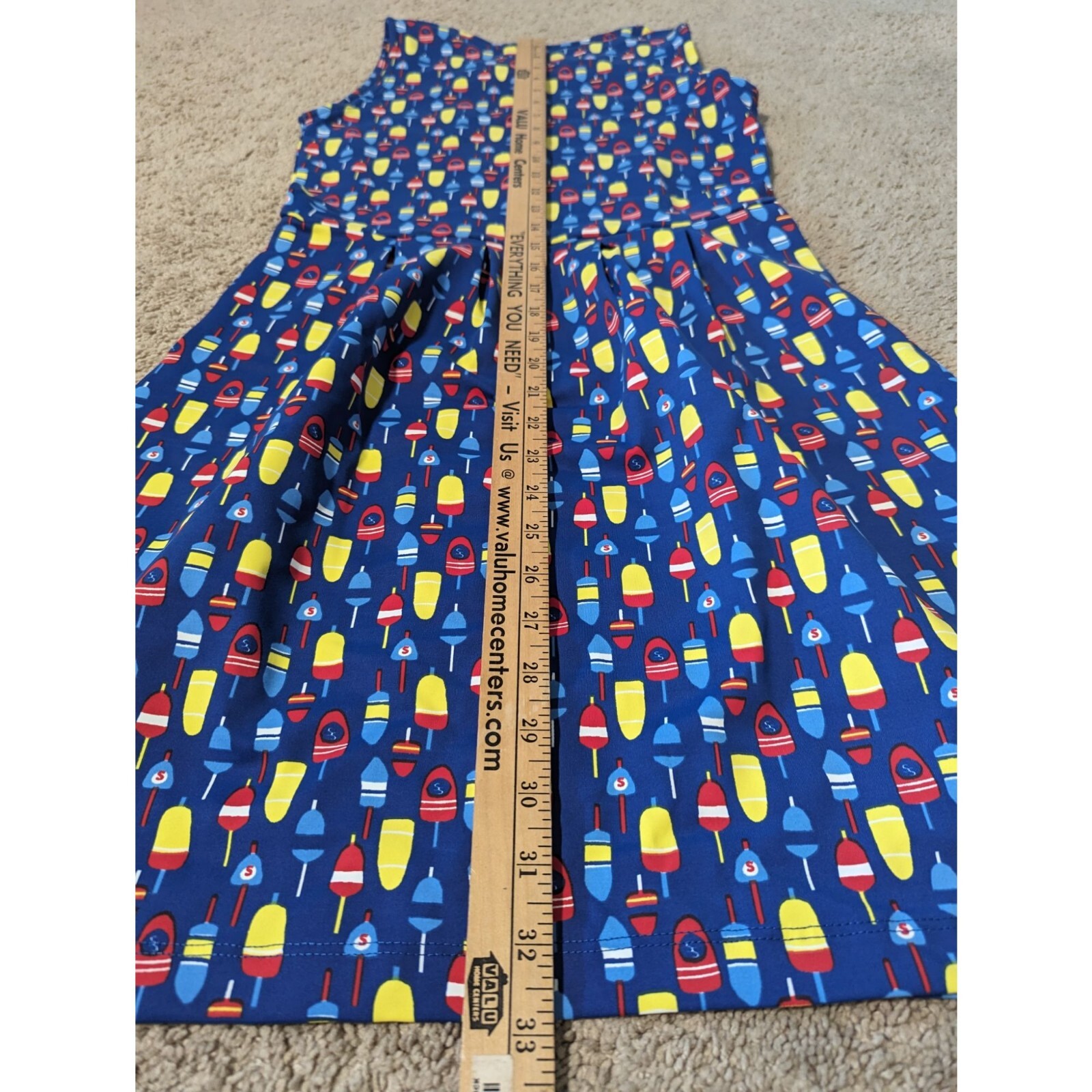 Sailor Sailor Novelty Print Nautical Themed Buoys UPF 50+ Women’s Dress Sz XS