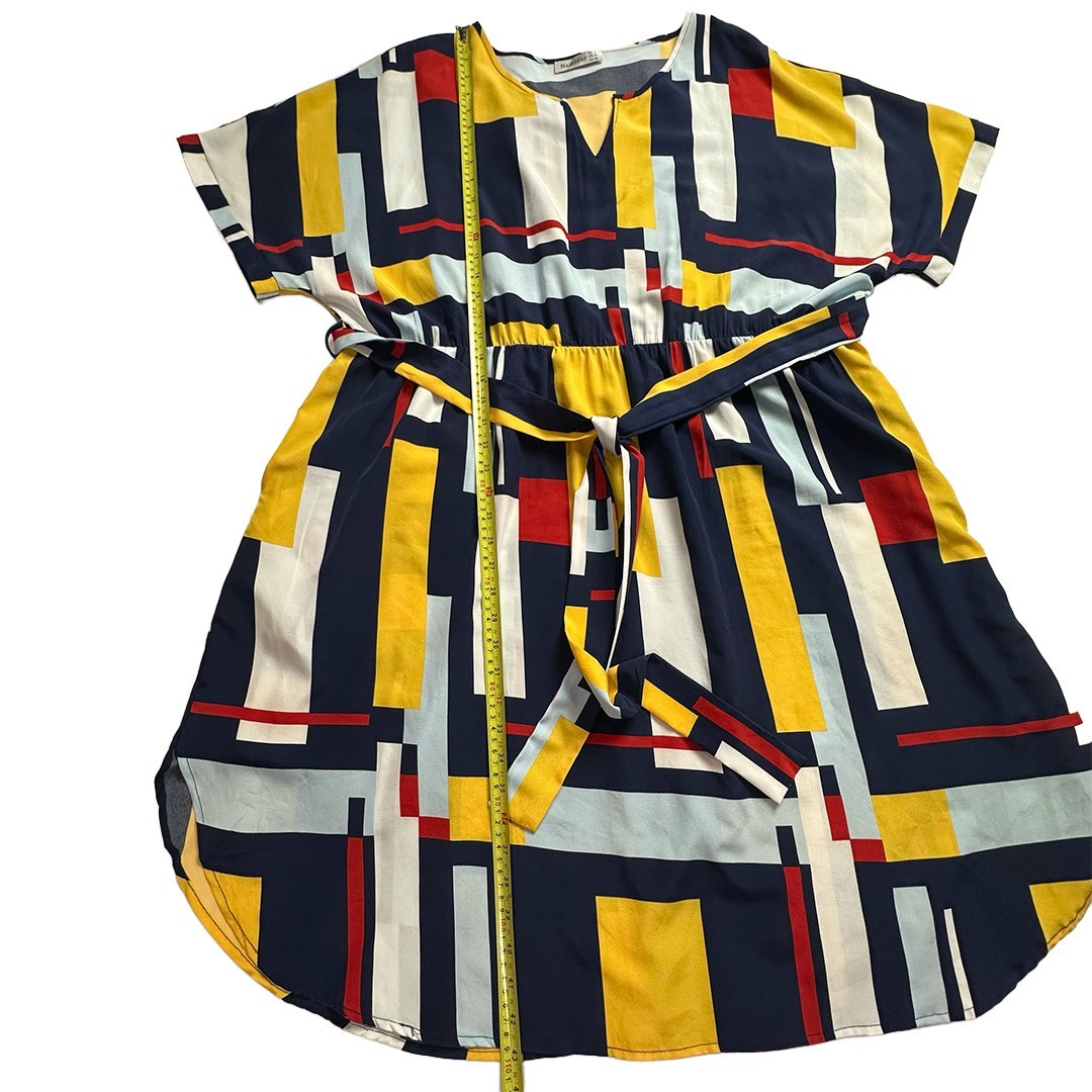 Nemidor Plus Size 22 Casual Dresses for Curvy Women Summer Boho Geo Print