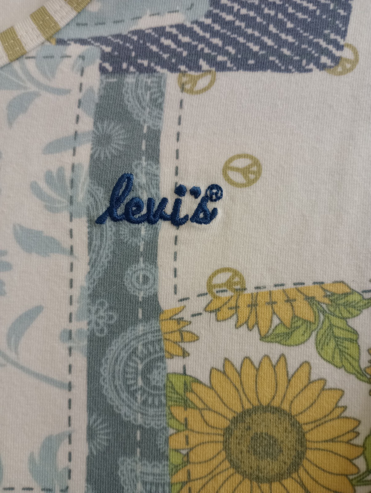 Levi’s Patchwork Print Dress Retro A-Line Casual Patchwork Juniors Large 12/14