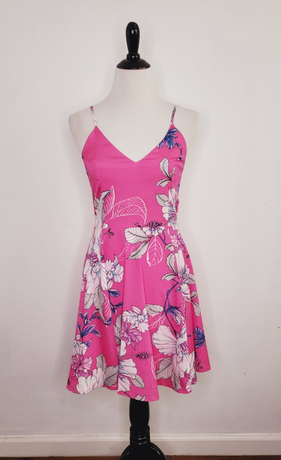 YUMI KIM Sunset Mini Dress Women’s Small Floral Print Spaghetti Strap Pink NWOT