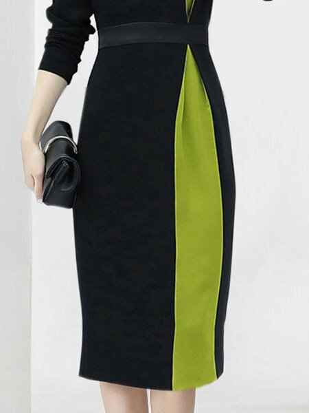 BRAND NEW W TAG!! ELEGANT LITTLE BLACK DRESS W GREEN INSERT!! BUST 40.2