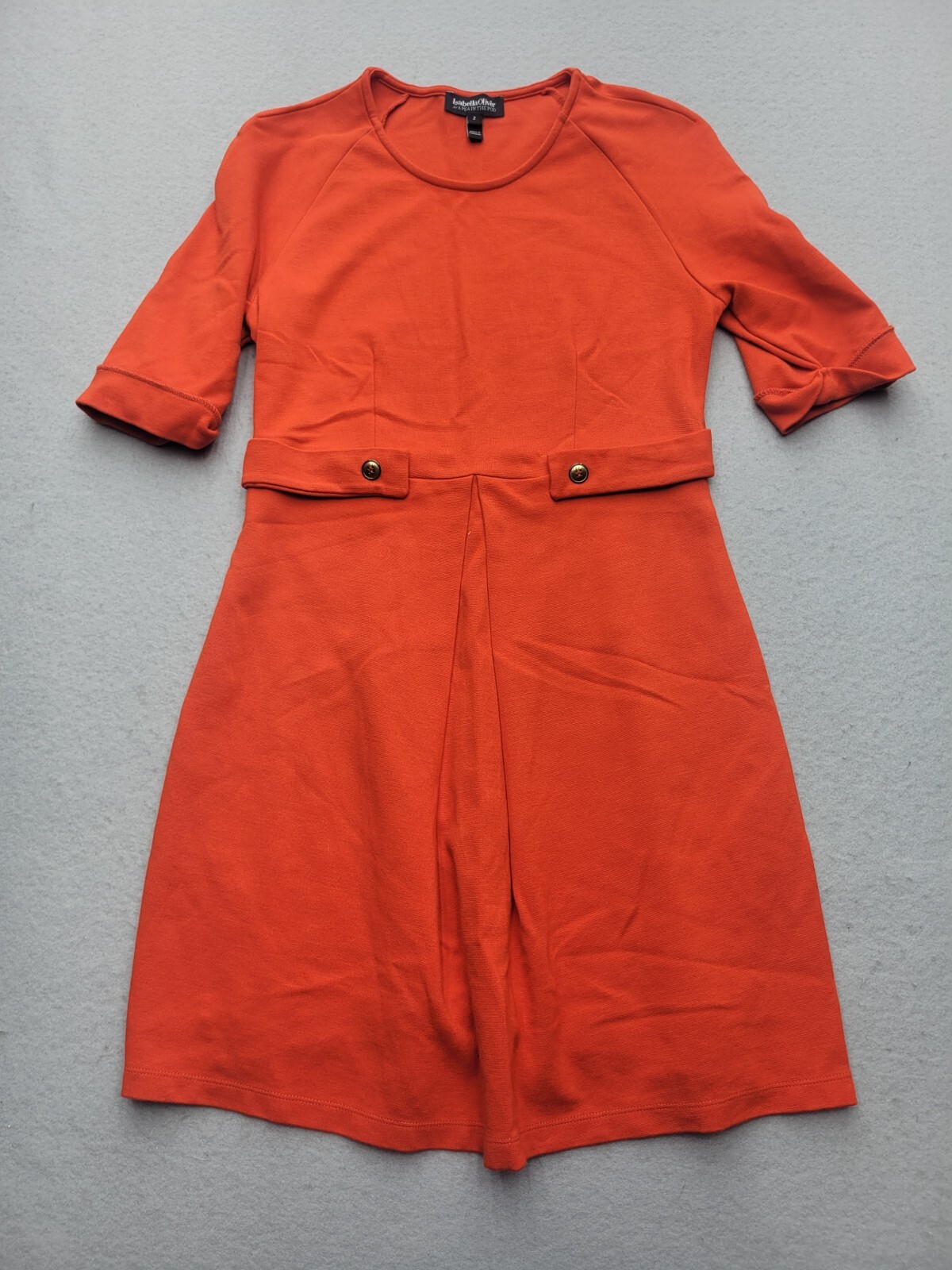 Isabella Oliver Women Dress 2 Red Sheath Half Sleeve Short Viscose Portugal