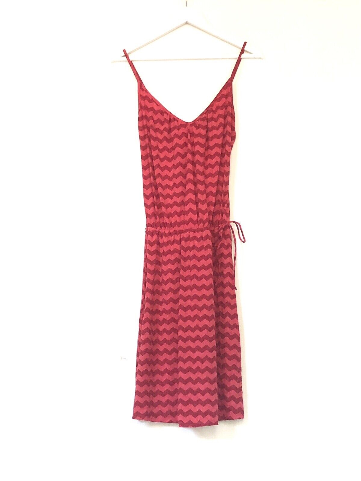 Ella Moss Red Zig-Zag Dress Size XS WORN ONCE RRP £175