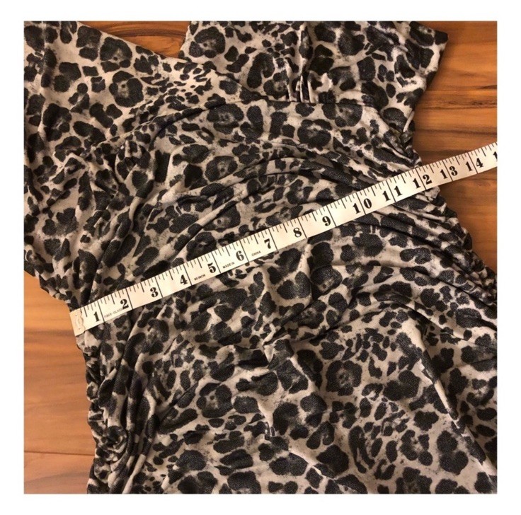 1990’s Vintage Fitted Animal Print Bodycon Mini Dress, Medium/Large
