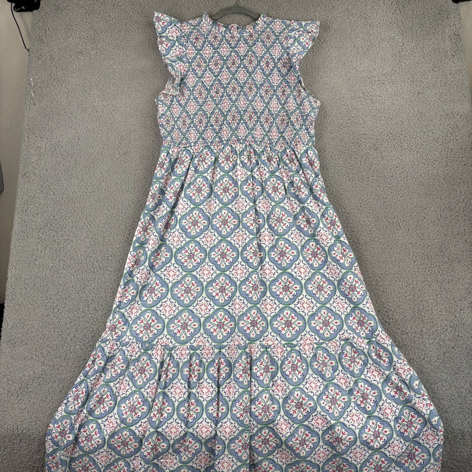 LOFT Cottagecore Maxi Dress 12 Floral Beachy Coastal Romantic Tiered Flowy 2022