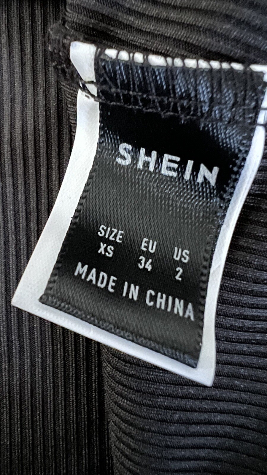 SHEIN Black Ribbed Cutout Bodycon Mini Tank Dress XS Girls Night Out LBD Club