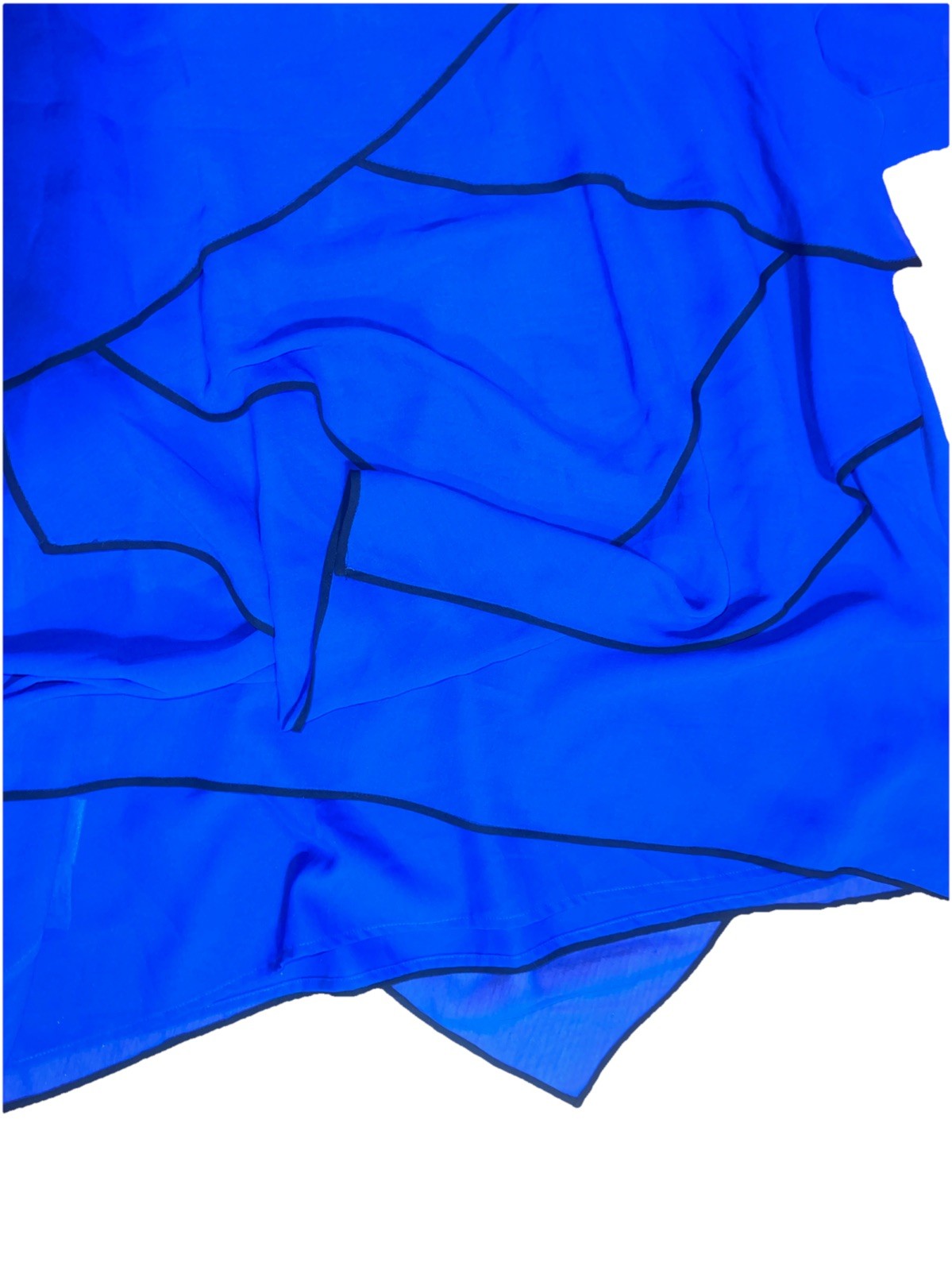NWT $428 BCBGMAXAZRIA RUNWAY LYDIA LARKSPUR BLUE DRESS Layered Sheer sz XXS Sz 0