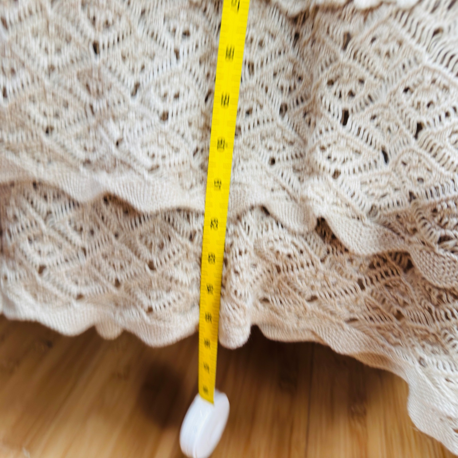 Moda International Crochet Maxi Dress Halter Open Knit Boho Festival Beach VTG