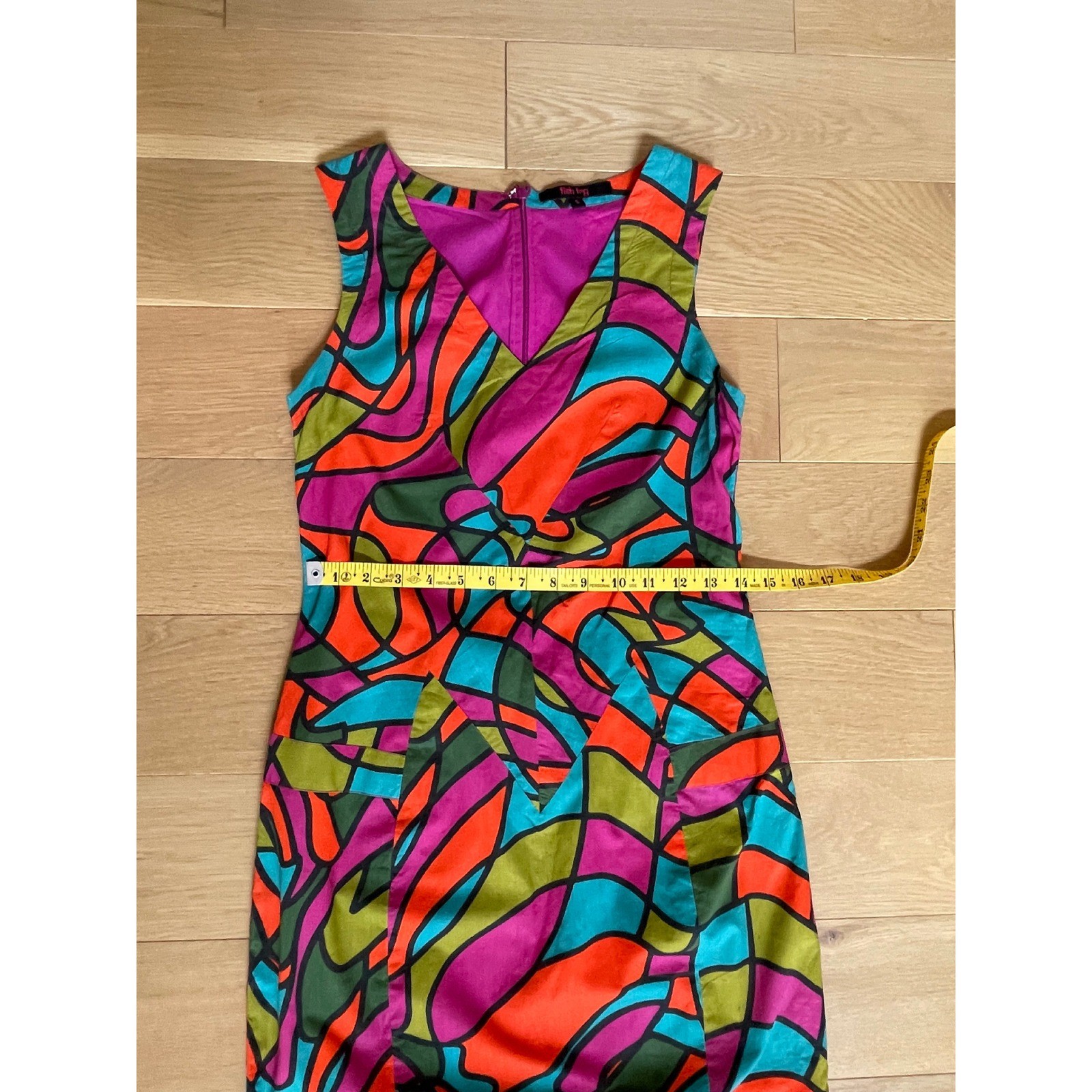 Anthropologie Fish Fry Glass Glow Shift Dress S Manish Arora Vintage Rare