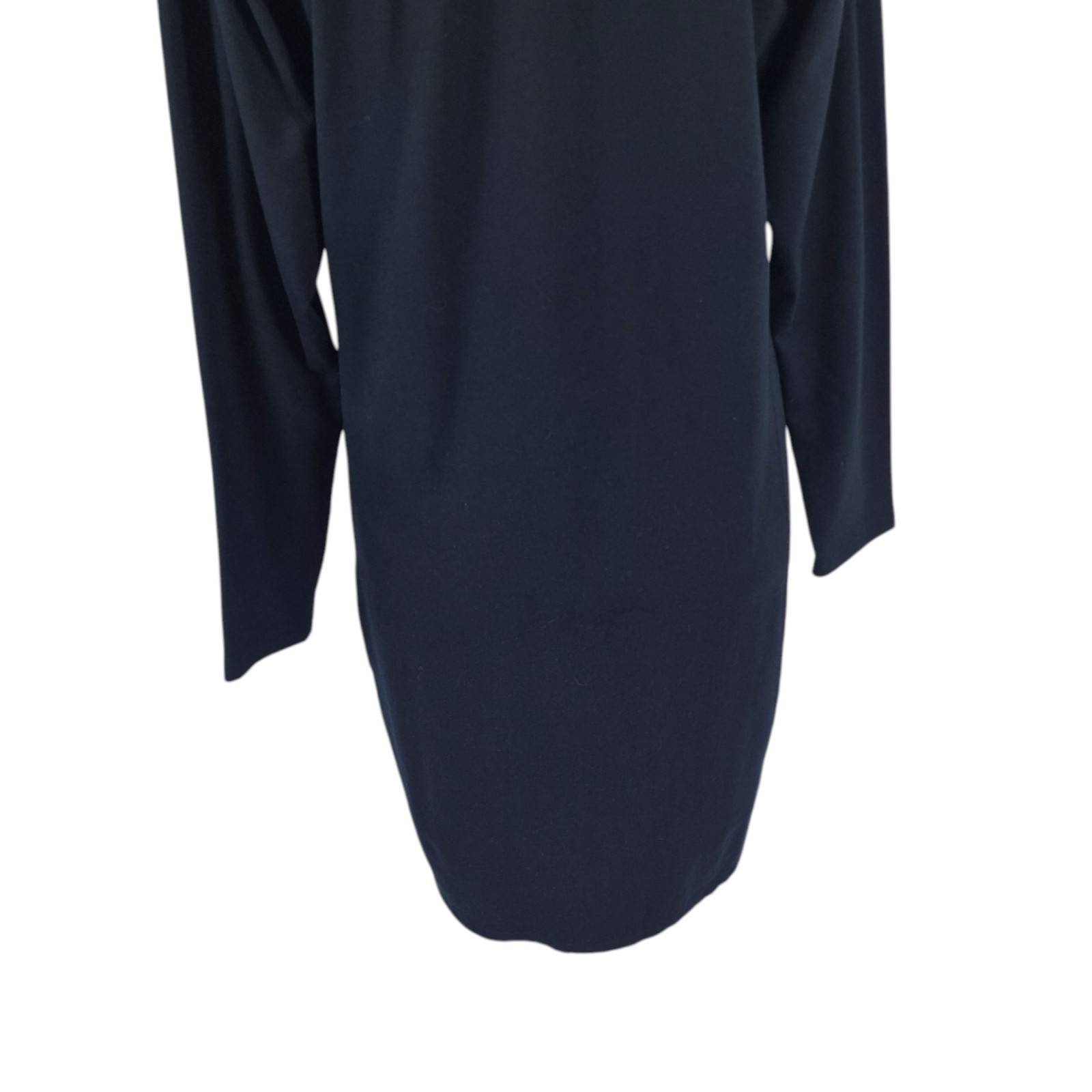 Peruvian Connection Jersey Dress Pima Cotton Black Minimalist Womens Size L