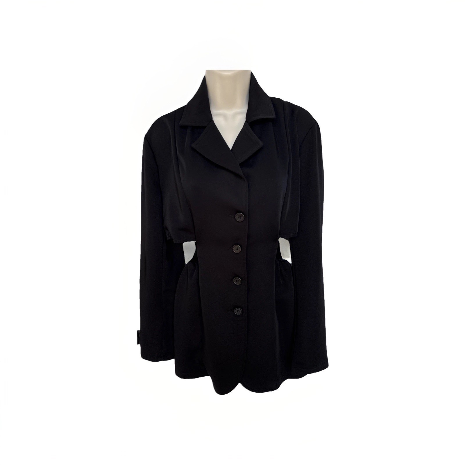 HYEIN SEO Black Structured Blazer Mini Dress Cut Outs Sz S Luxury Hollywood Glam