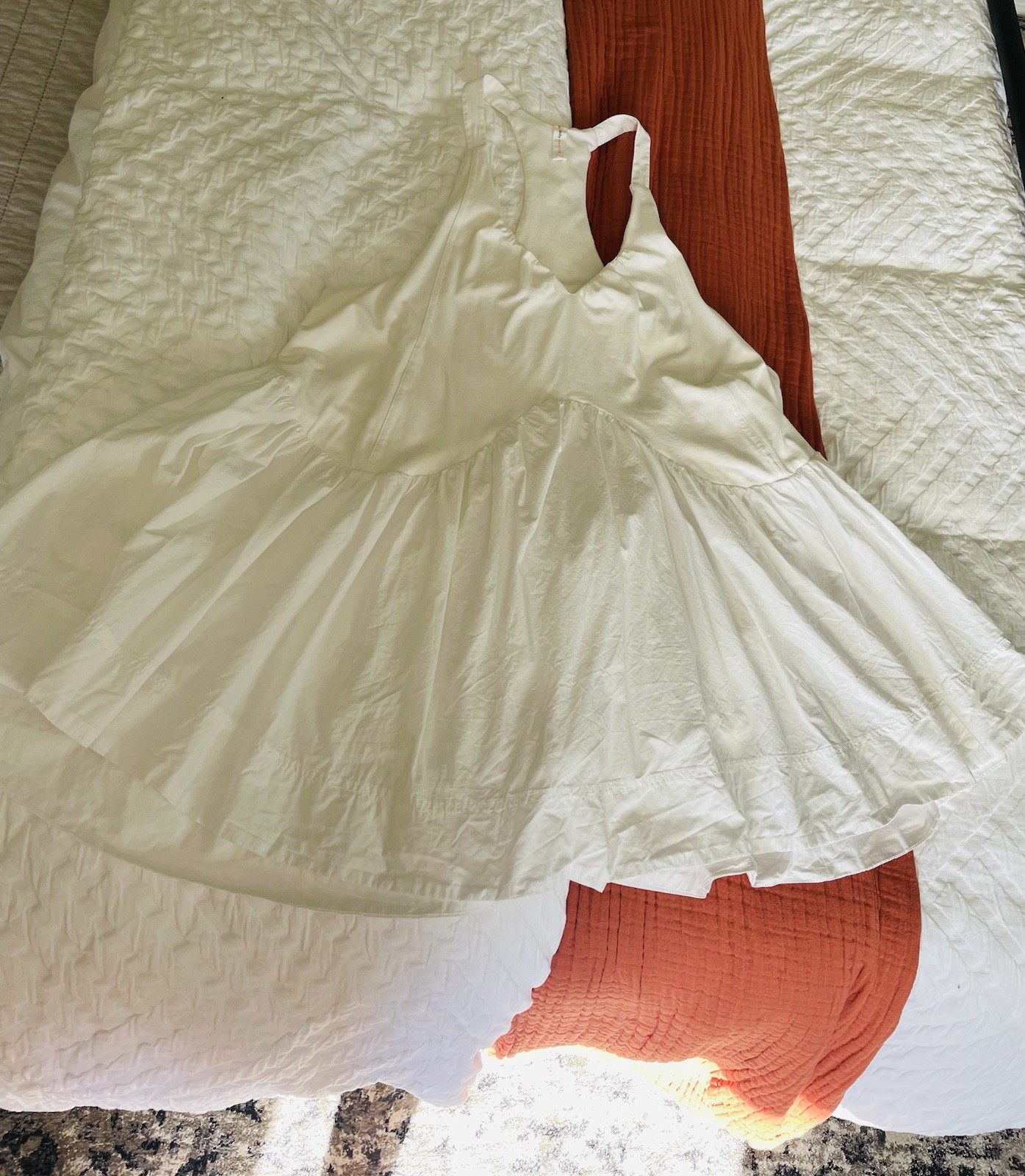 Daily Practice Anthropologie Spring Fling Racerback Mini Dress Ivory L