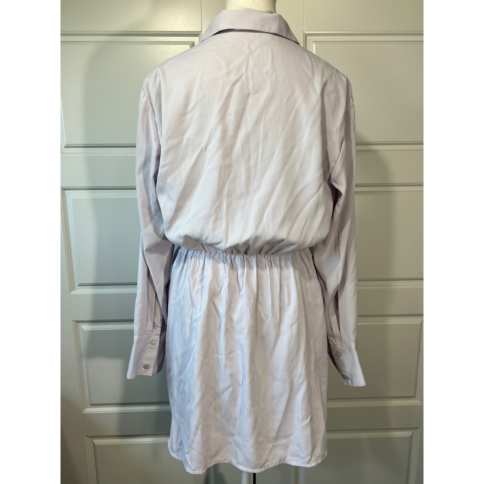 Abercrombie & Fitch Wrap Mini Dress Long Sleeve Collared Purple Size M