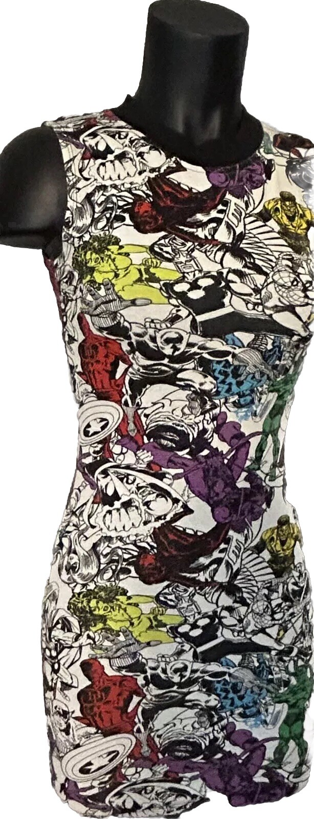 Marvel Comics Small Tank BodyCon Fitted Stretch Dress RN 71868 Hero’s & Villains