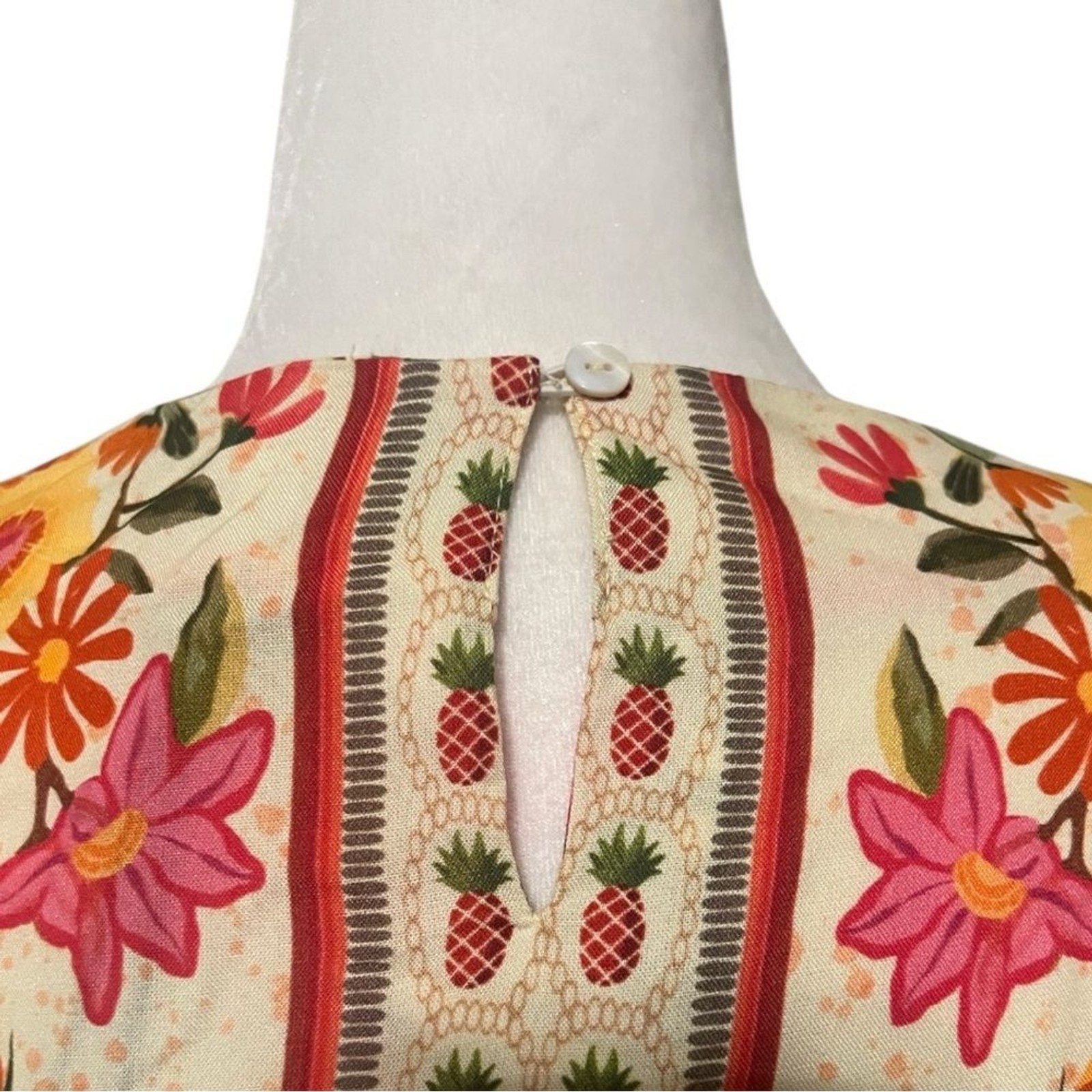 NWT Celina Moon Floral Boho Tunic Dress Bell Sleeve Pockets Large Resort