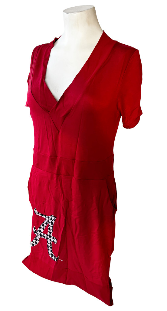 Emerson Street Alabama Crimson Tide Houndstooth Red Short Sleeve Dress Size S