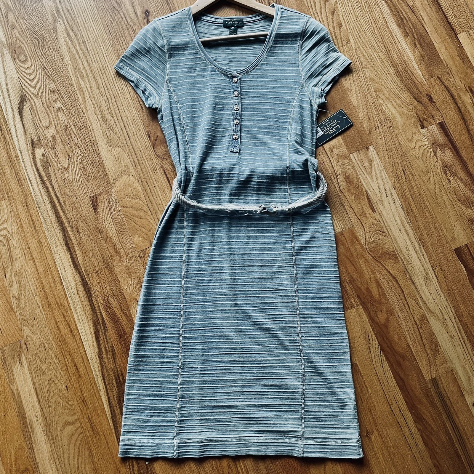 LRL Lauren Jeans Co Small P Dress Rope Belt Short Sleeve