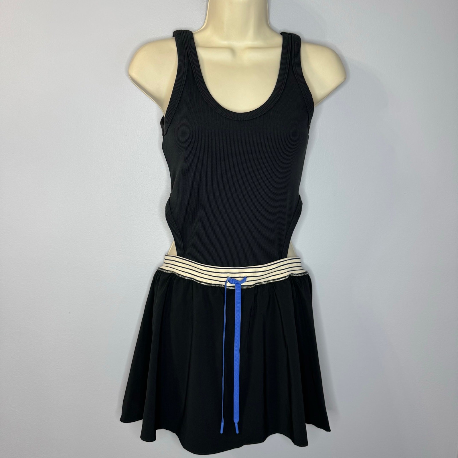 Offline By Aerie Ribbed Cutout Romper Dress Blue Women’s M