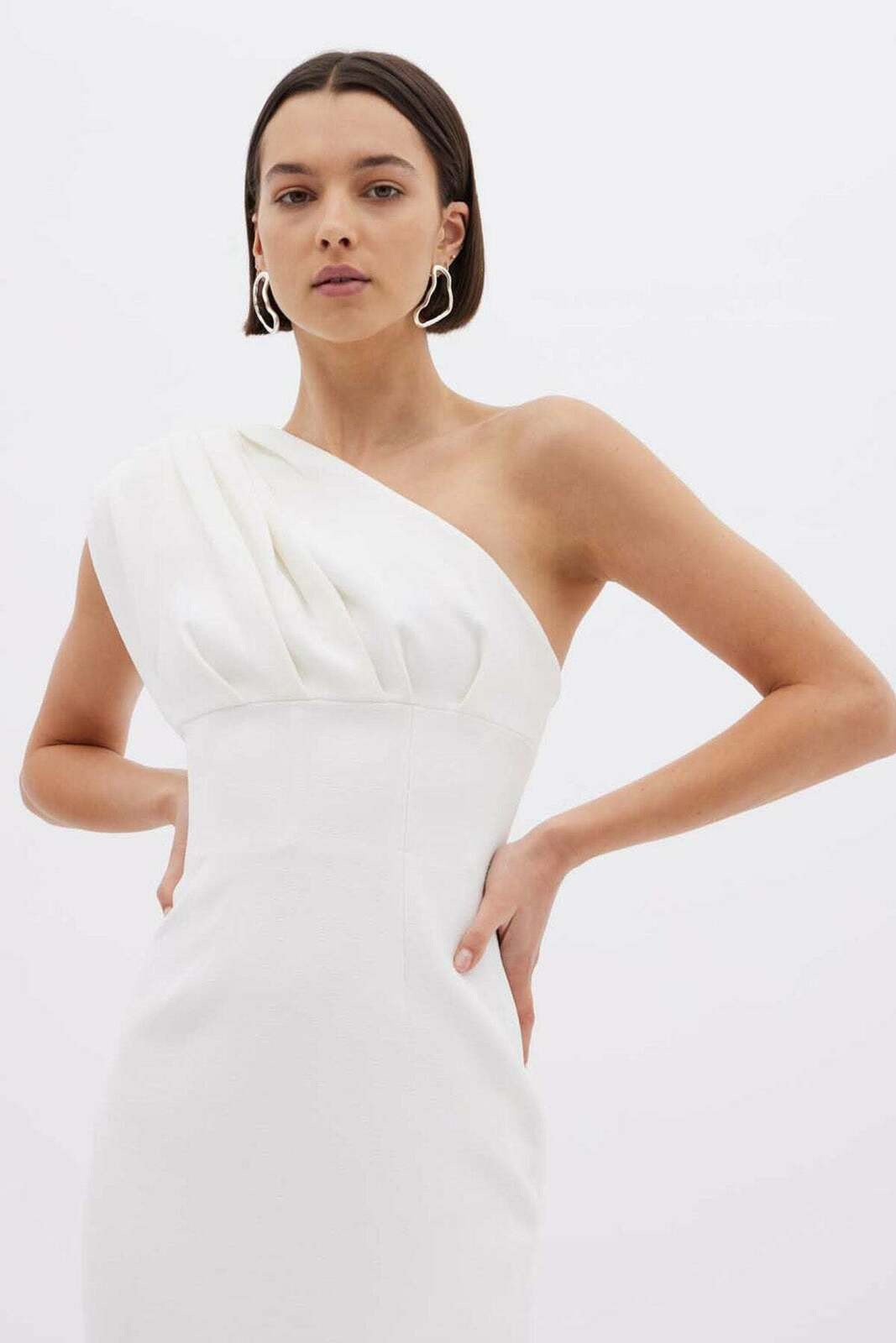 Rachel Gilbert Winnie Midi Dress Ivory Size 2