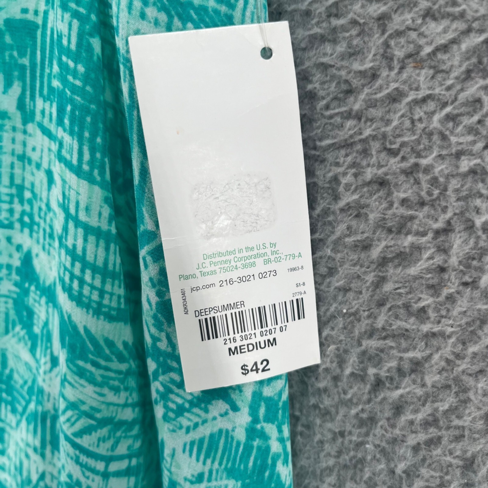 Decree Deepsummer Mini Dress Green White Printed Sleeveless Scoop Neck Size M