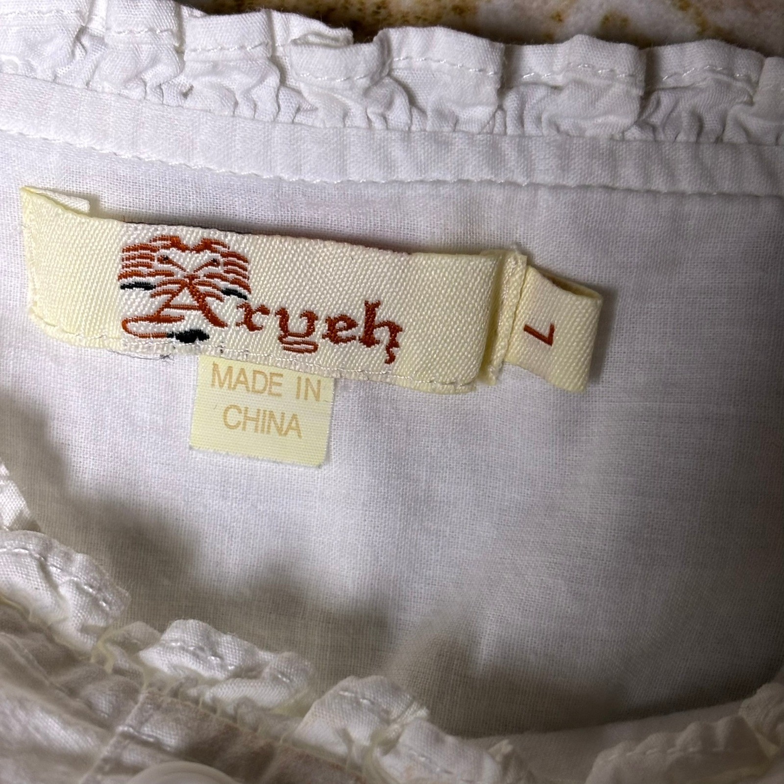 Anthropologie Aryeh White Cotton Embroidered Fish Sundress Top Smocked Waist M/L