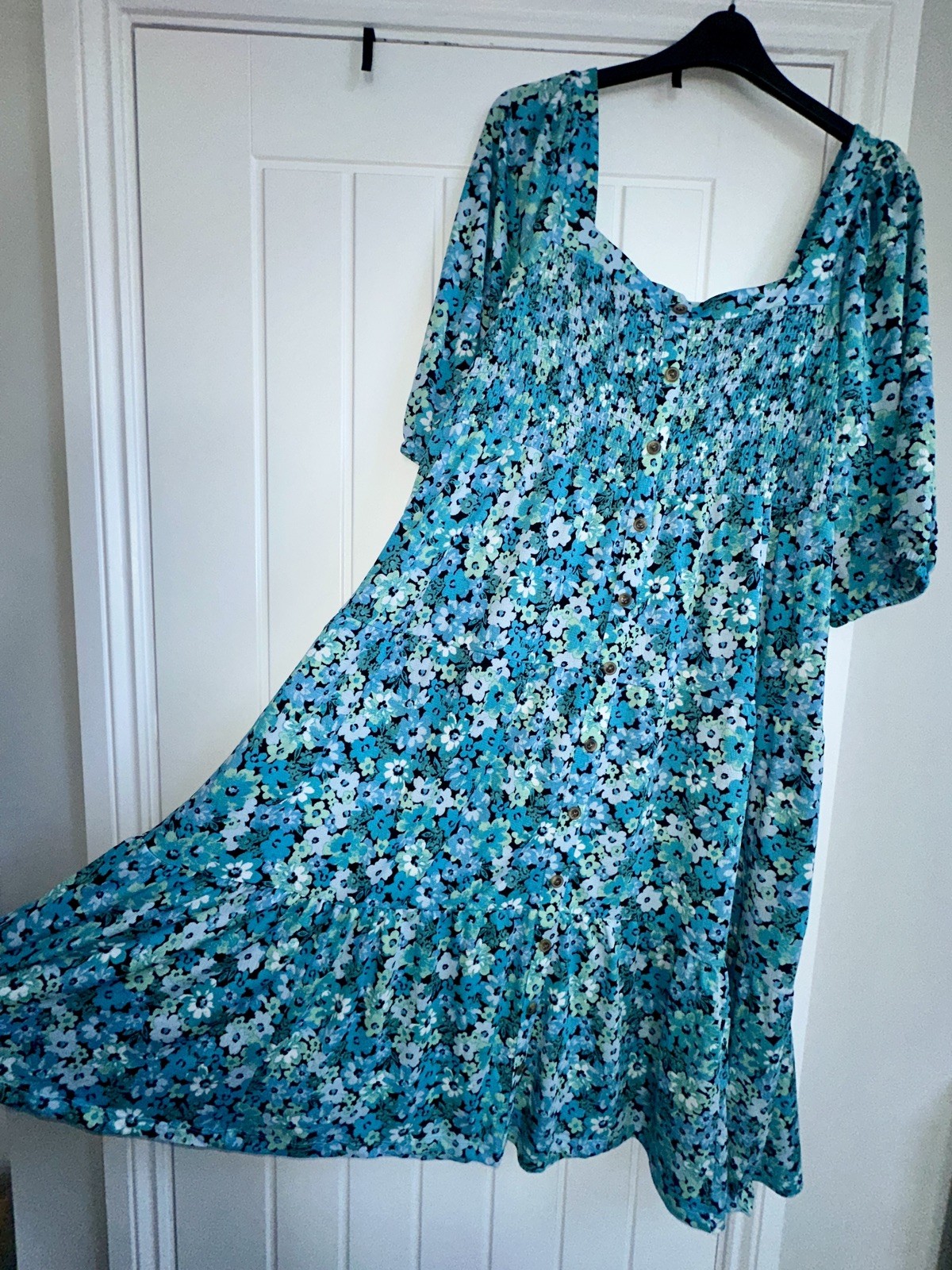 Yours Curve Gypsy Style Blue Floral Dress Size 22/24 – Excellent condition