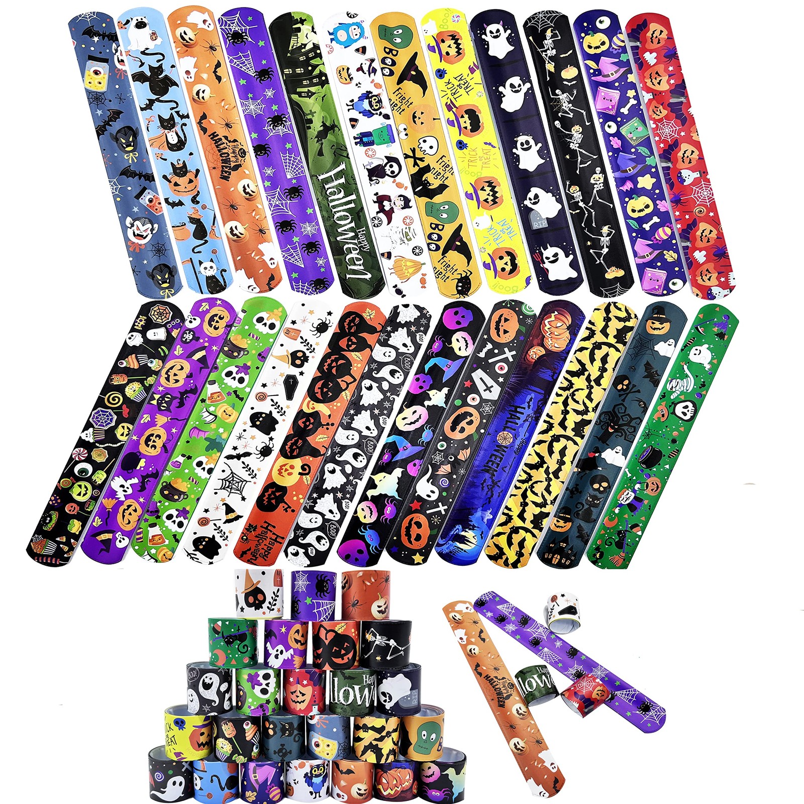 Halloween Slap Bracelets for Kids Halloween Slap Bracelets Bulk Snap Bracelet Pa