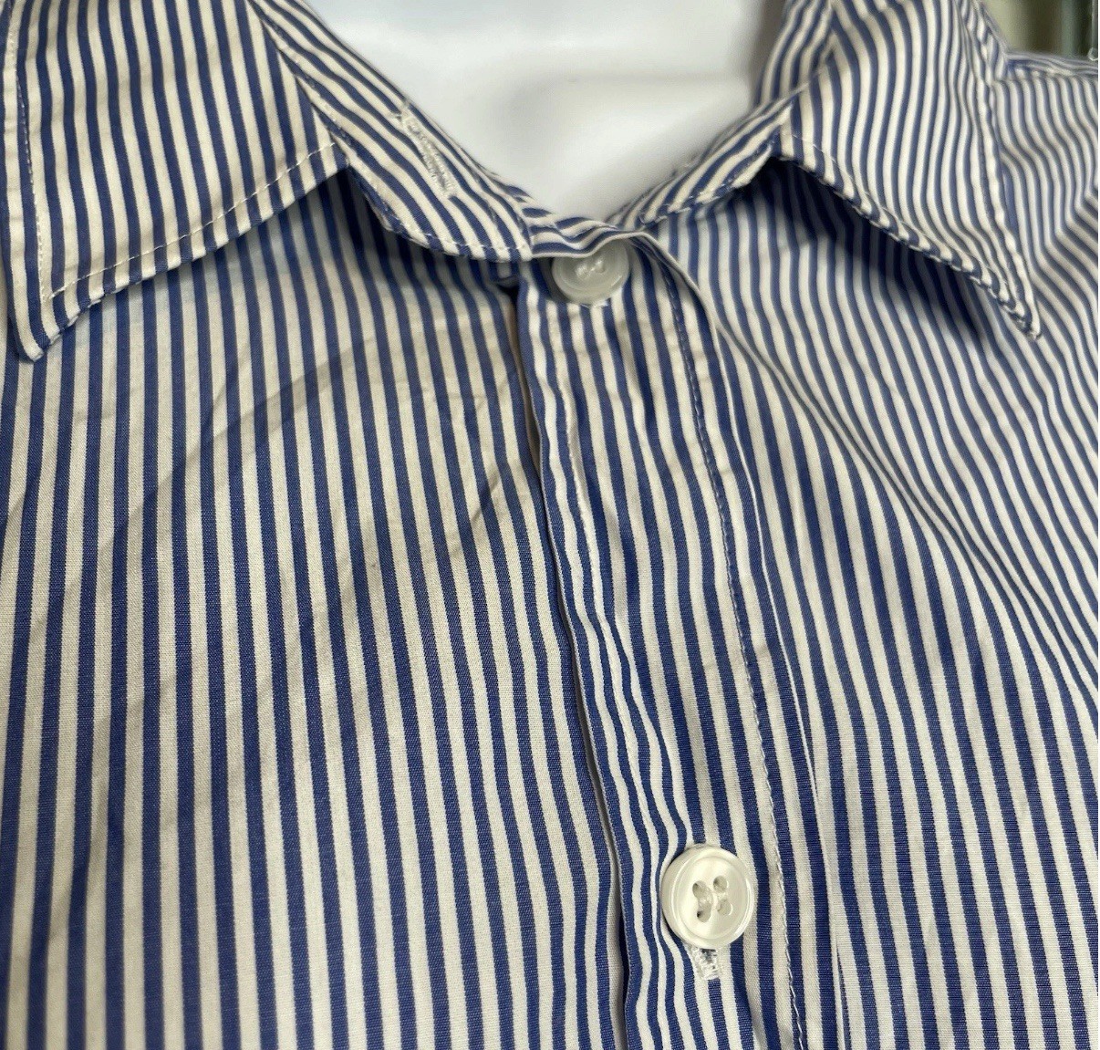 Filippa K Women’s Y2K Blue Button Up Tunic Shirt Dress Size L Oversized New Wave
