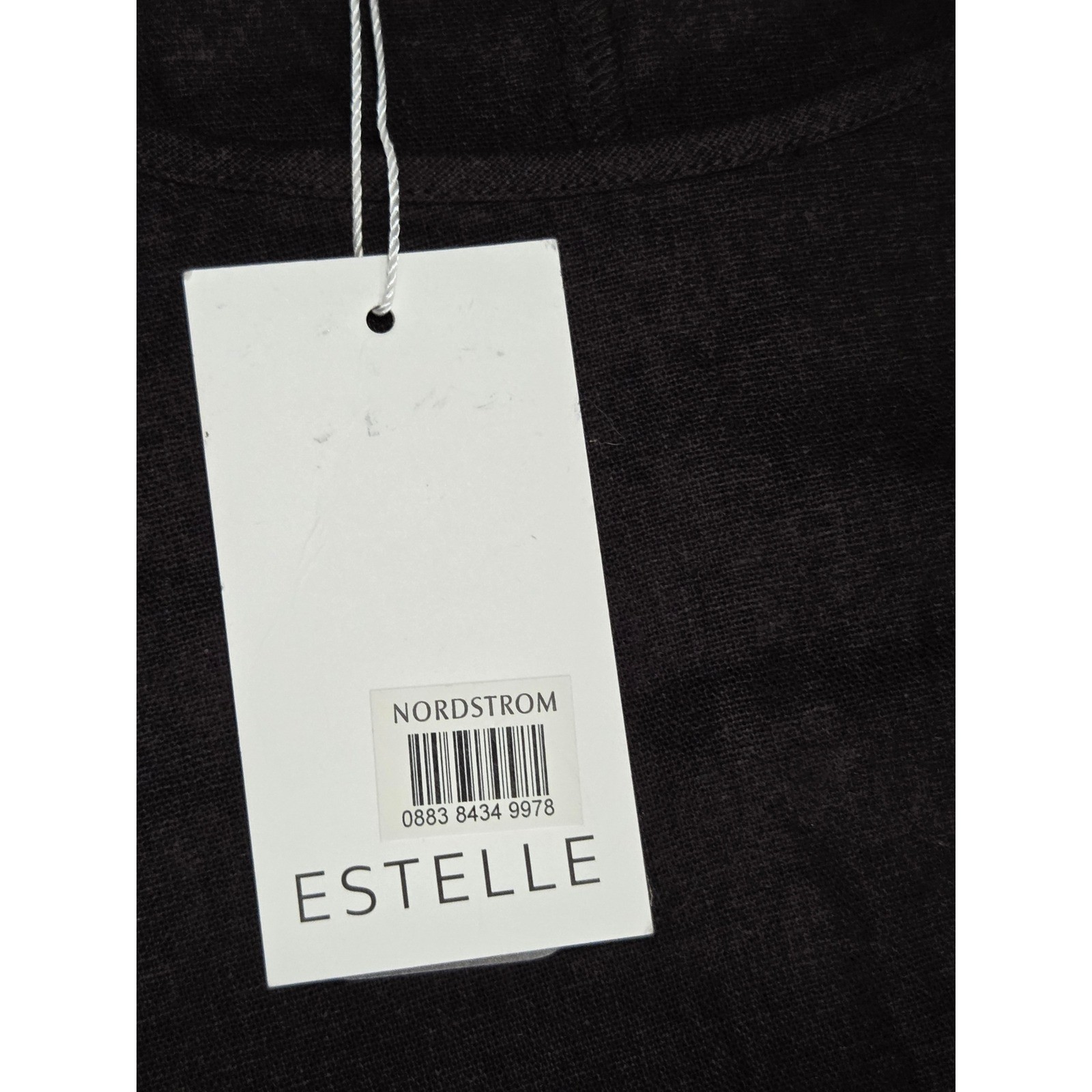 Estelle New York Brown Linen Silk Blend Asymmetrical Shift Dress Womens 1X NWT