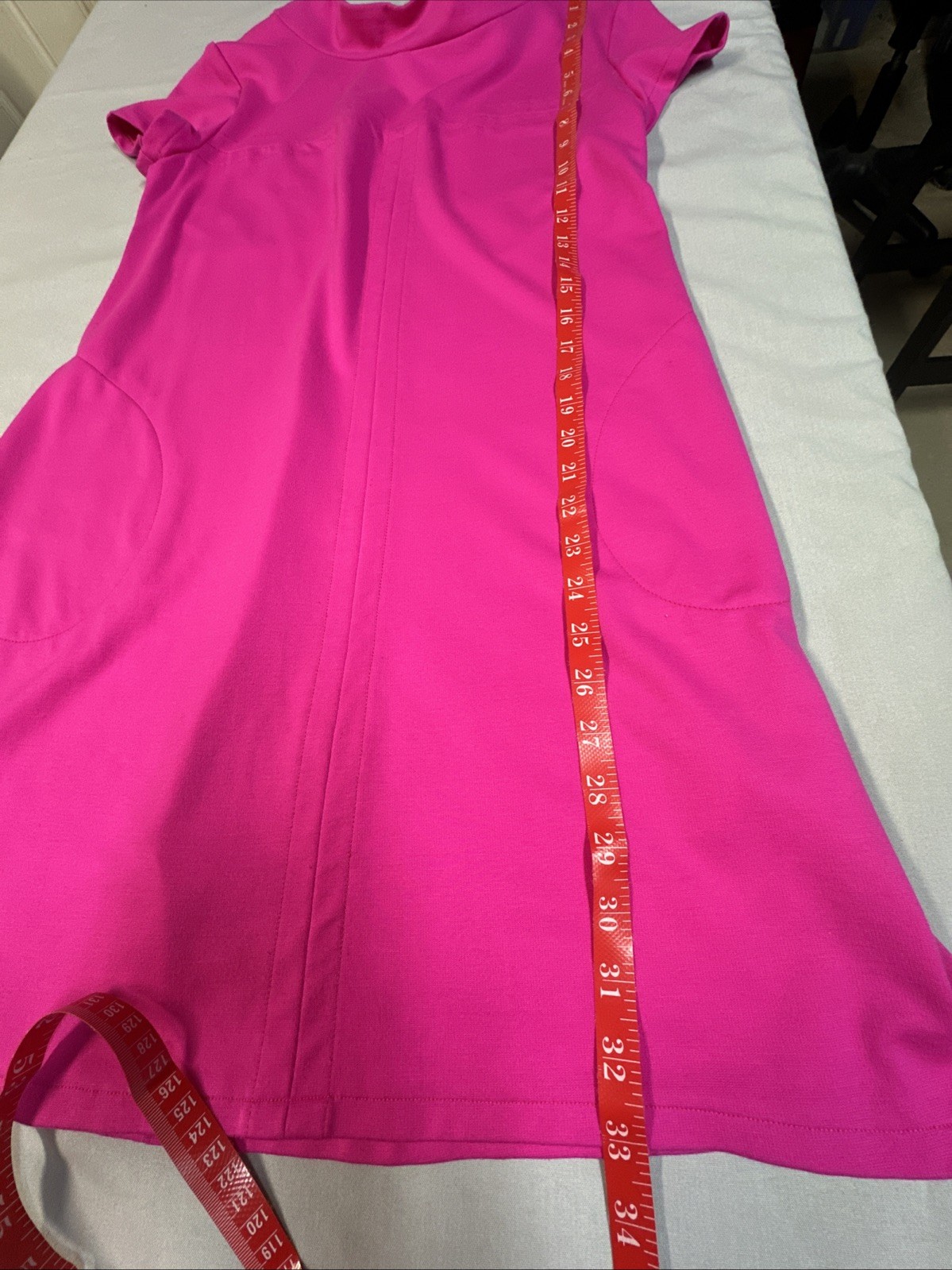 Sara Campbell Stretch Shift Dress Magenta Pink size Small