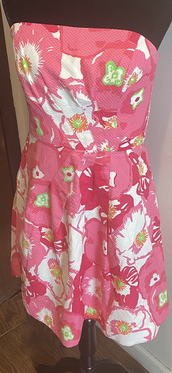 Lilly Pulitzer Dress Size 8 Paige Smith Pattern It Can Be Arranged Spring 2011
