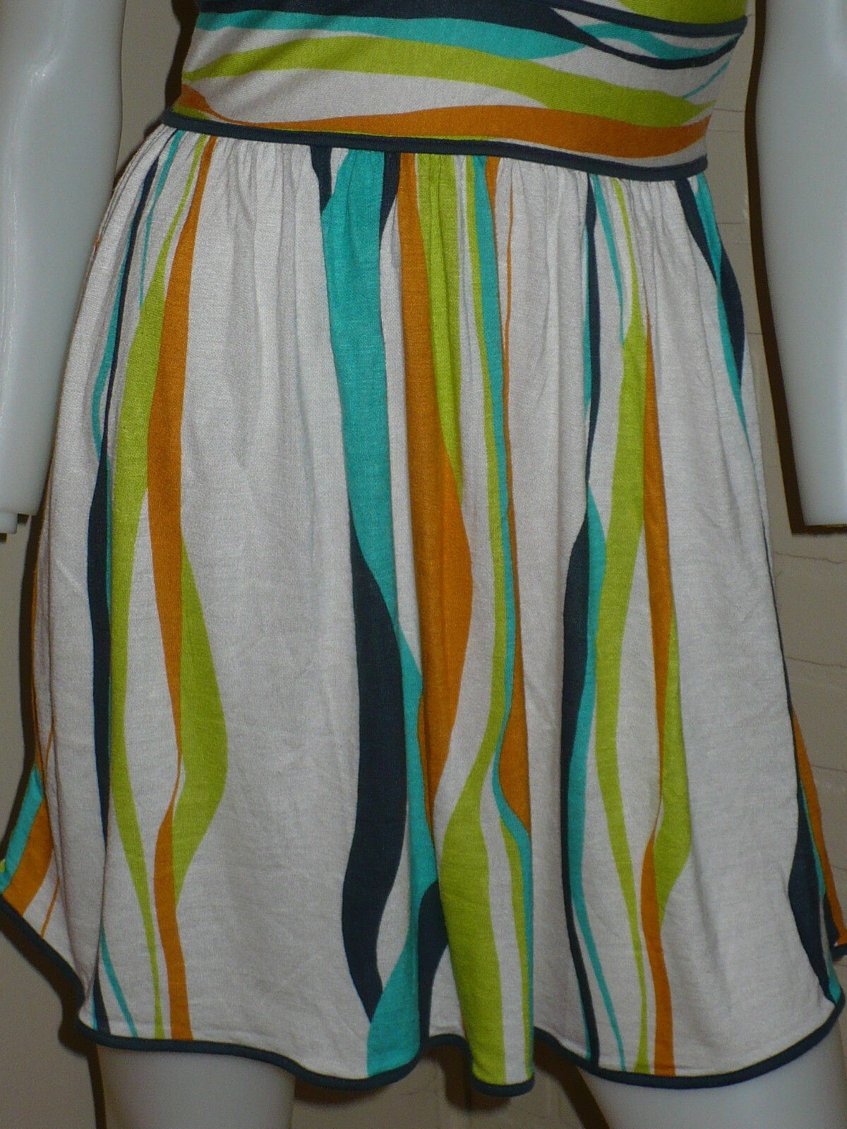 NEW RETRO ABSTRACT STRIPE DRESS COOPERATIVE URBAN OUTFITTERS Y2K XSMALL