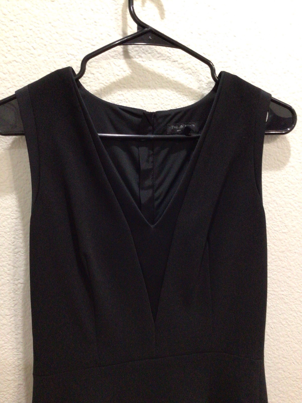 Rag & Bone Black Polyester/Wool Satin Trim Cocktail Sheath Dress Size 4
