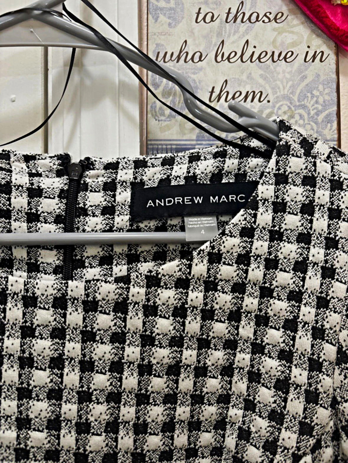 New Without Tags Andrew Marc Size 4 Black & White Women’s Dress