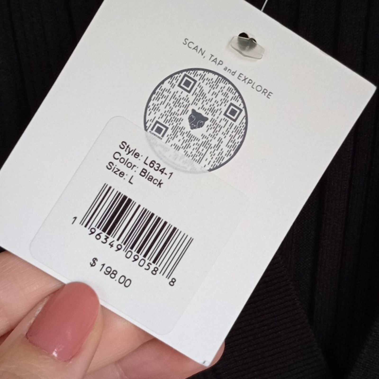 Lita by Ciara mini polo style minimalist dress Ribbed Cotton Size L New Tags