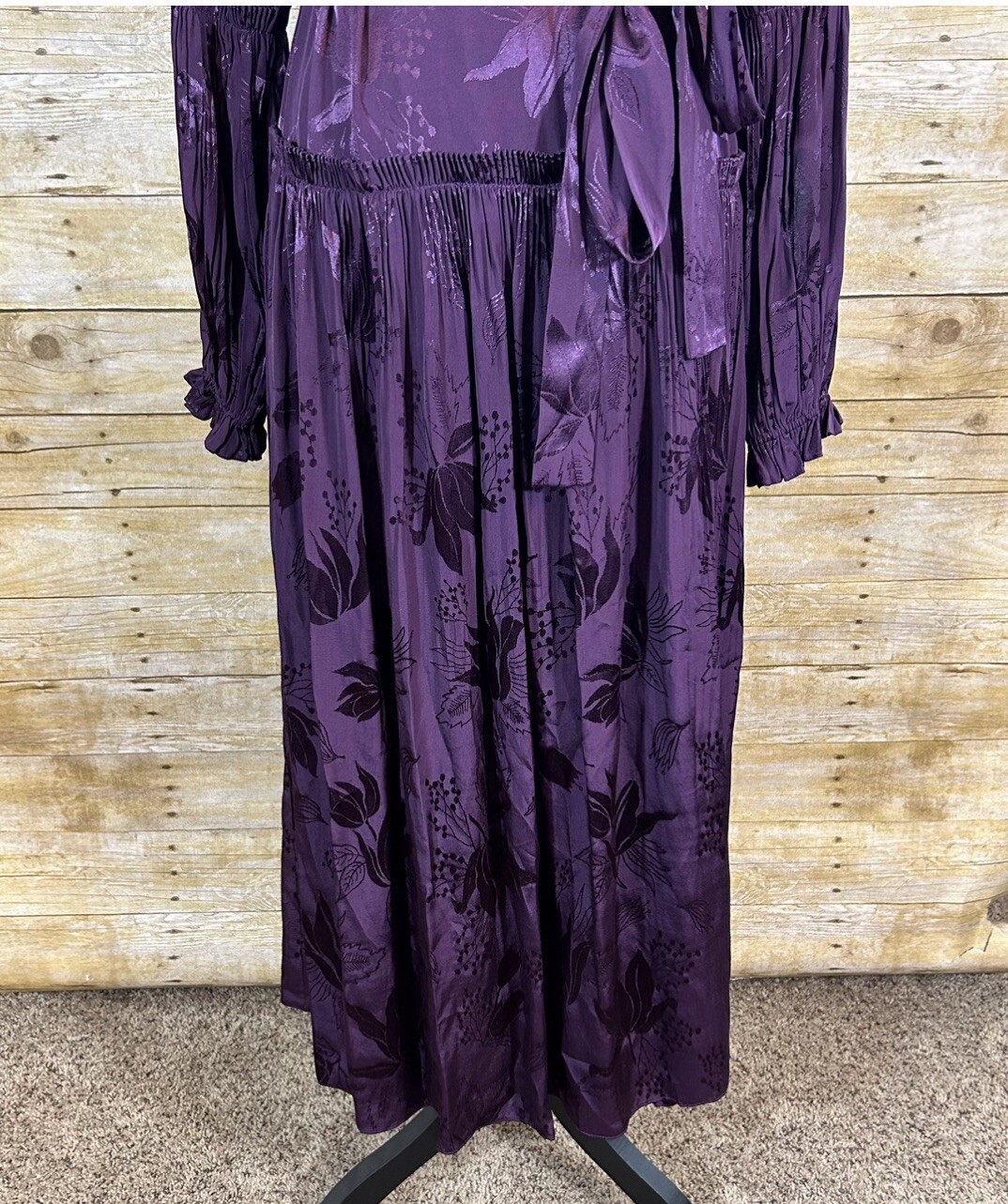 Anthropologie Current Air Long Sleeve Wrap Midi Dress Size M