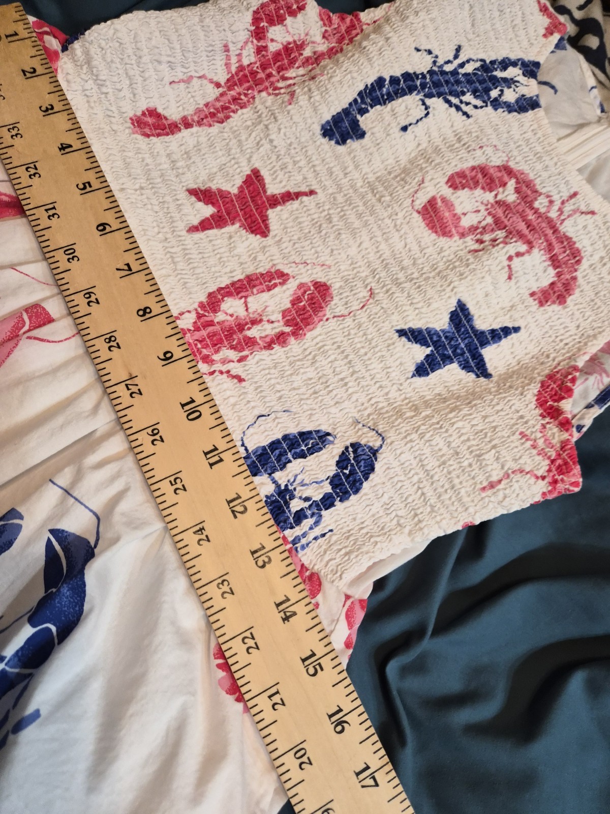 J. Crew Womens PM Midi Dress Nautical Lobster Print White Red Blue Coastal NWOT