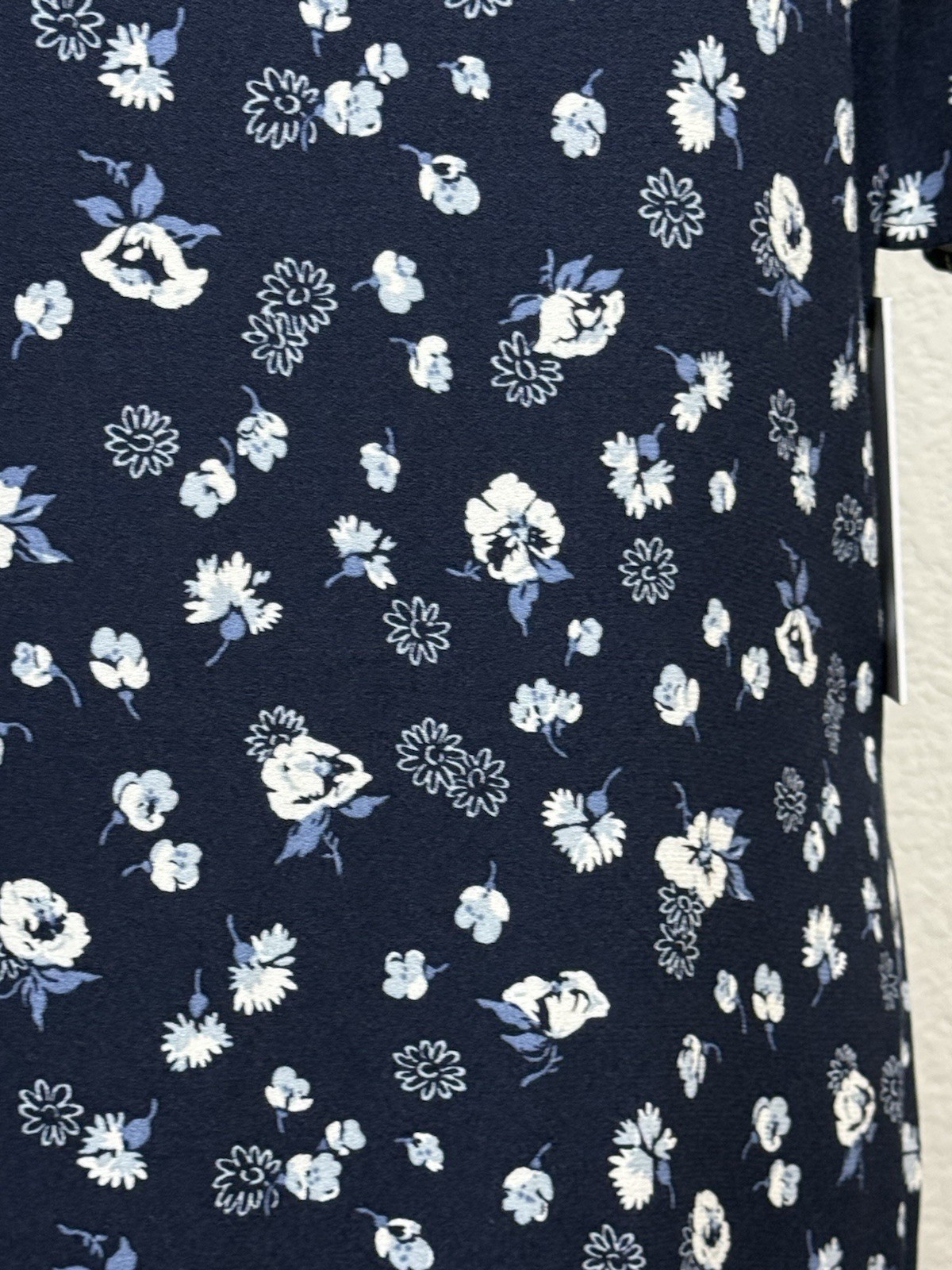 Reformation Beth Dress Blue Floral Mini Keyhole Button Back Shift XS Moody