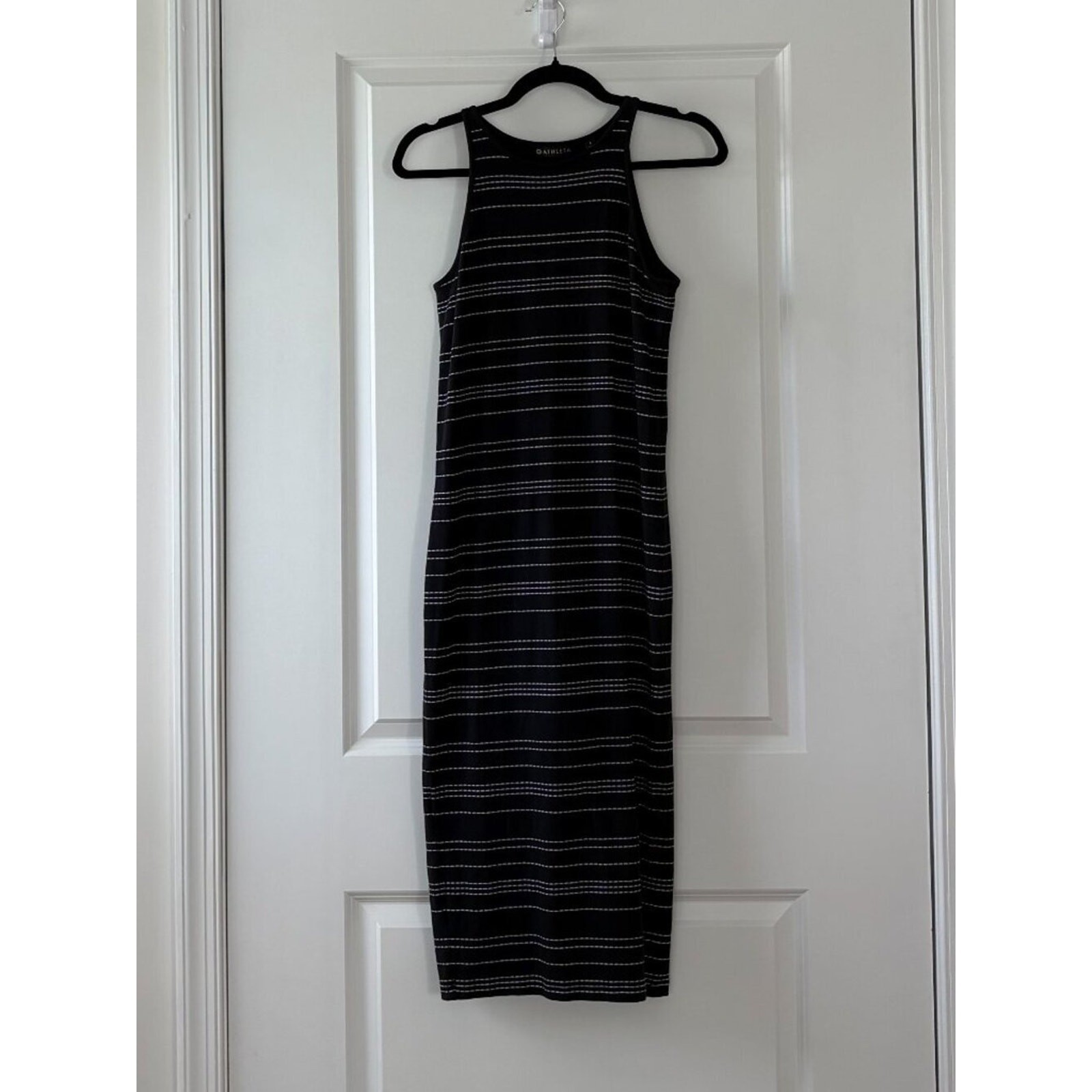 Athleta Athleisure Sunkissed Broken Stripe Midi Tank Dress Size Small