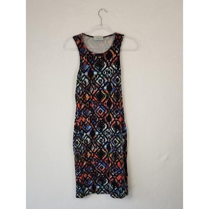 Wayf Tribal Geometric Multi‑Color Tank Midi Dress – Women’s Size Medium