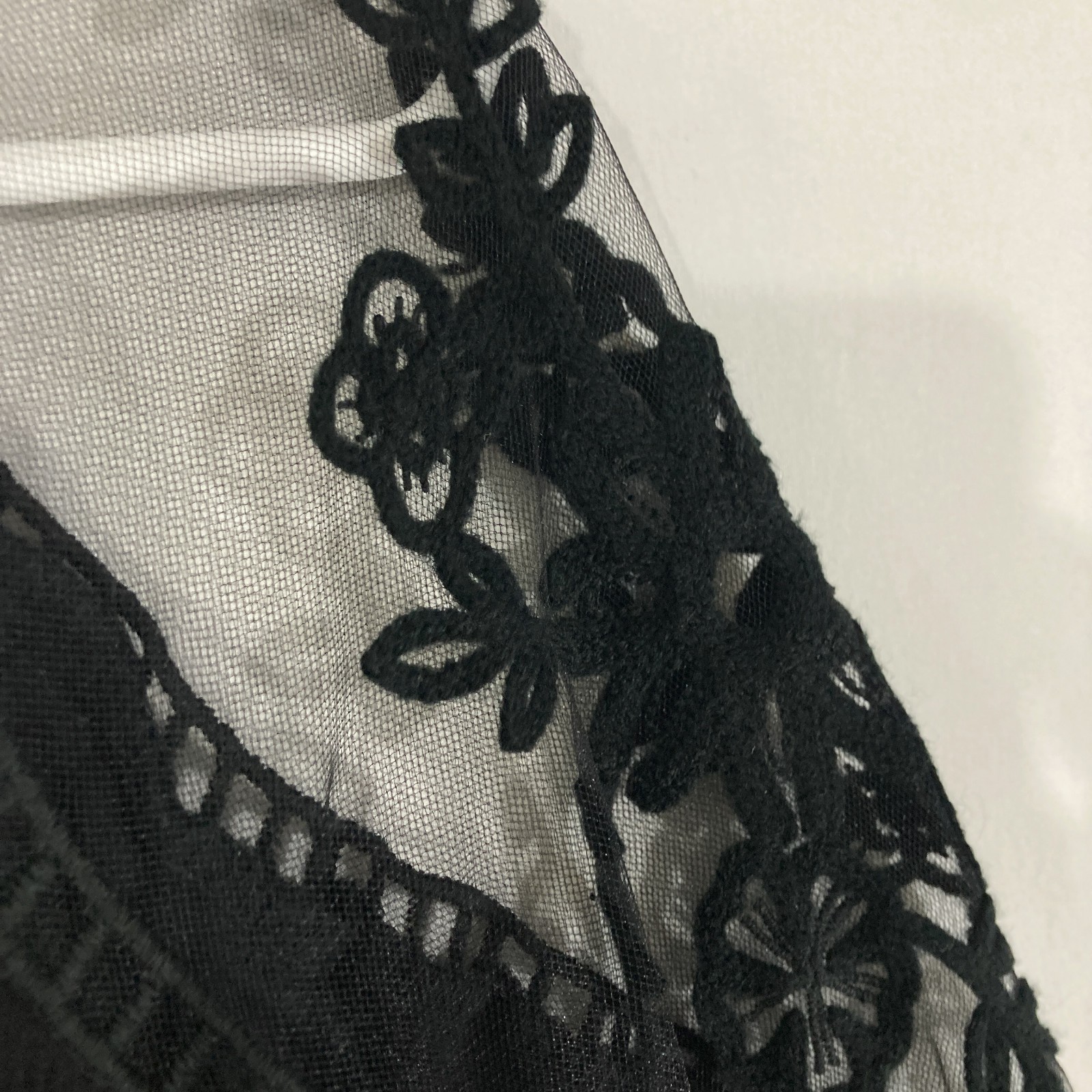 Hayden Whimsigoth Gauzy Sheer Mesh Lace Pleated Emo Goth Dress Womens S M NWOT