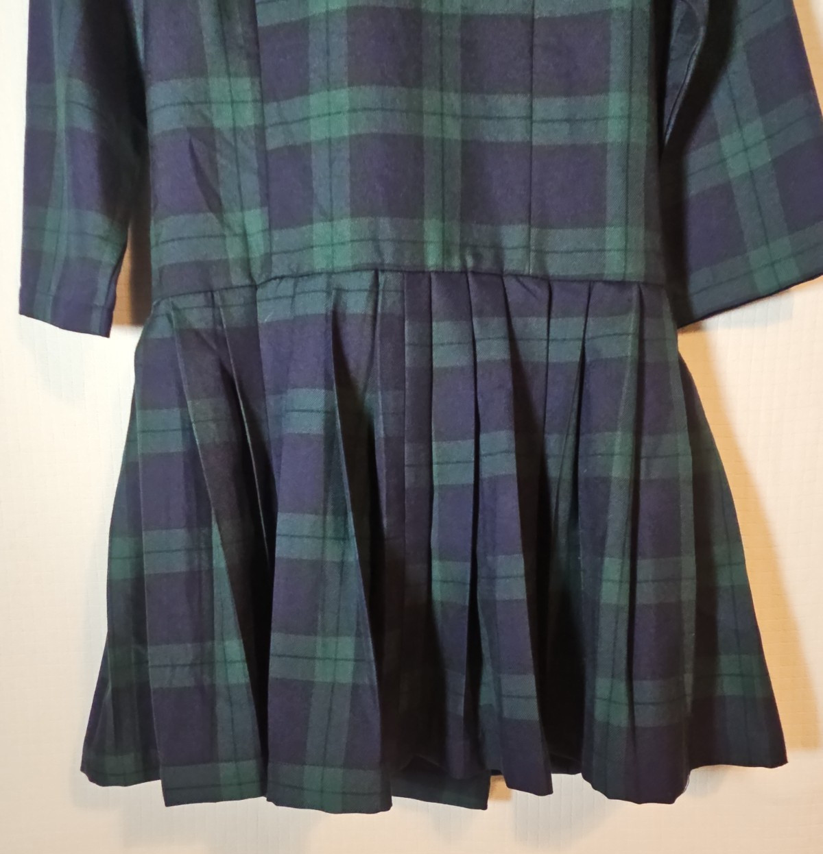 Alexia Admor Button Down Dress-Emerald Green Blue and Black Plaid-Size 6-NWT