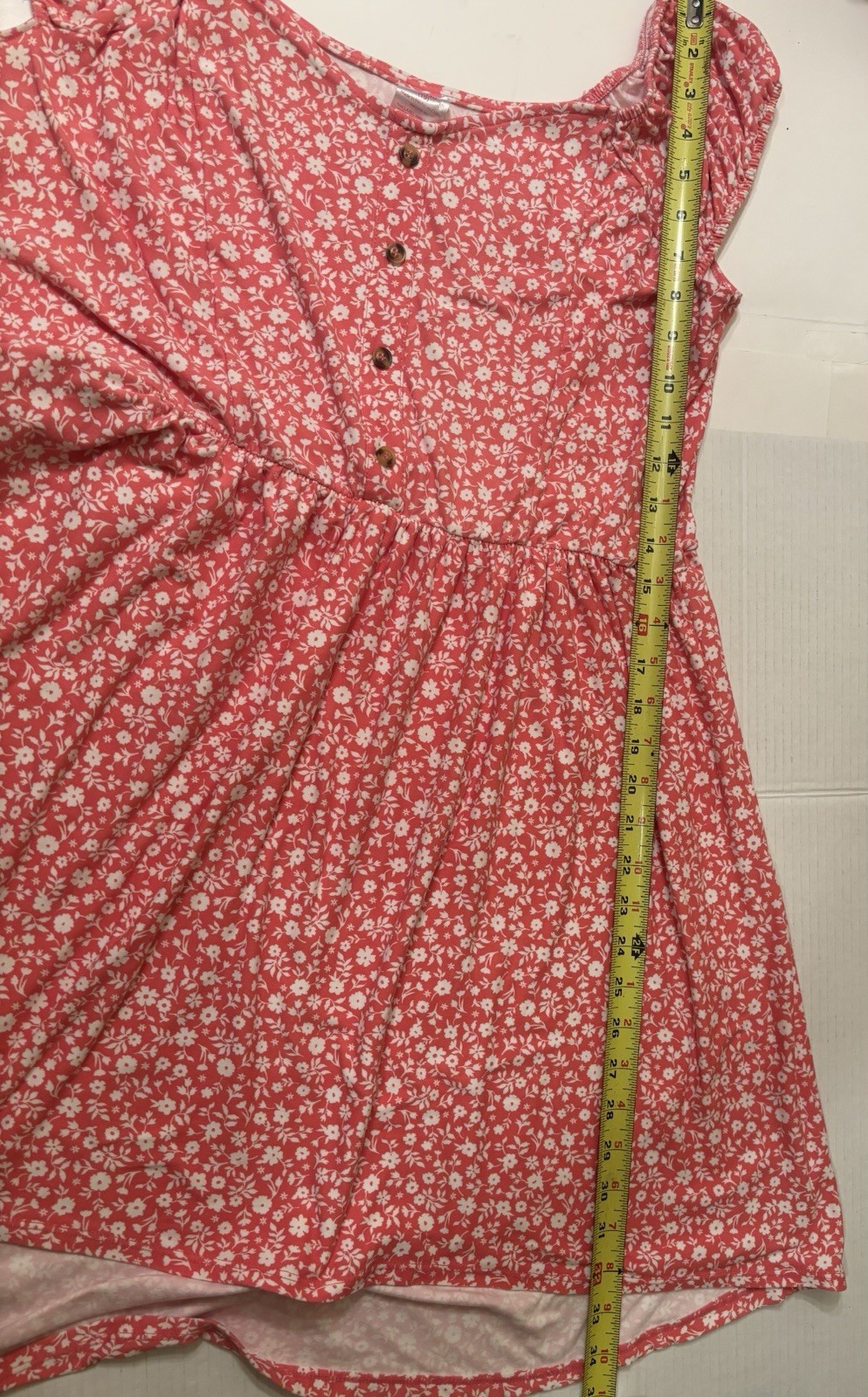 NOBO Boho Floral Regular Fit Off Shoulder Pink Dress Size 2XL Hi-Low