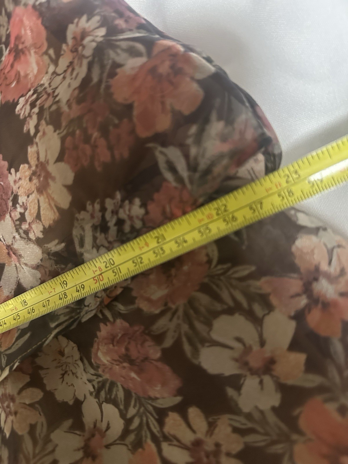Lost + wander botanique floral long dress ruffle tiered v-neck short sleeve MD