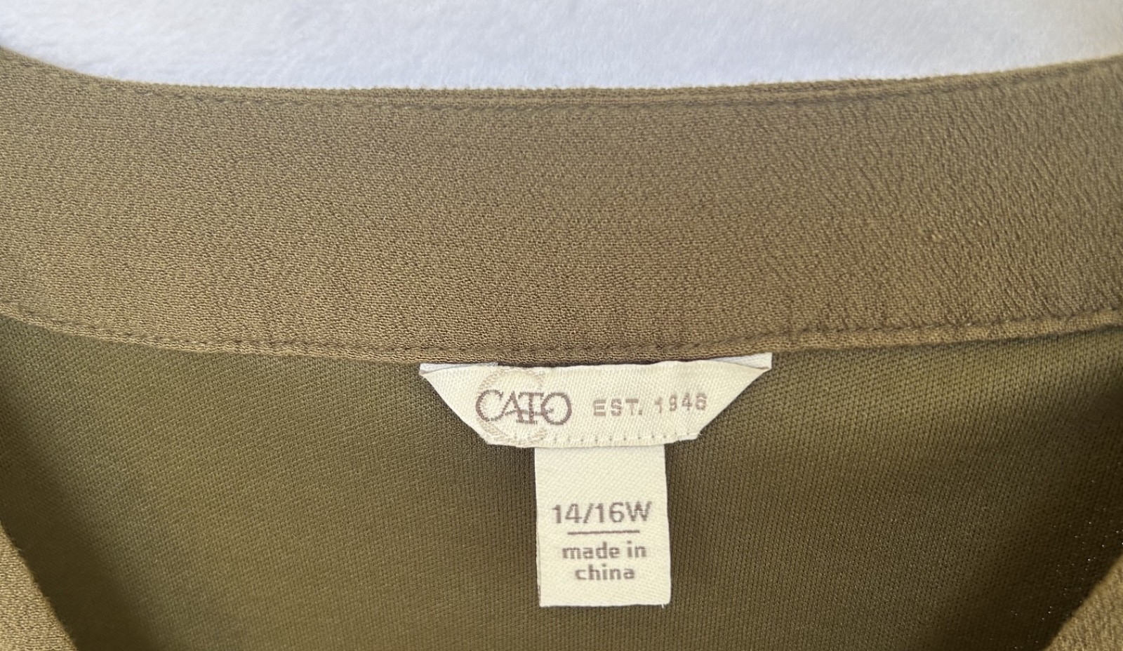 Cato’s Olive Green Dress-Size 14/16W