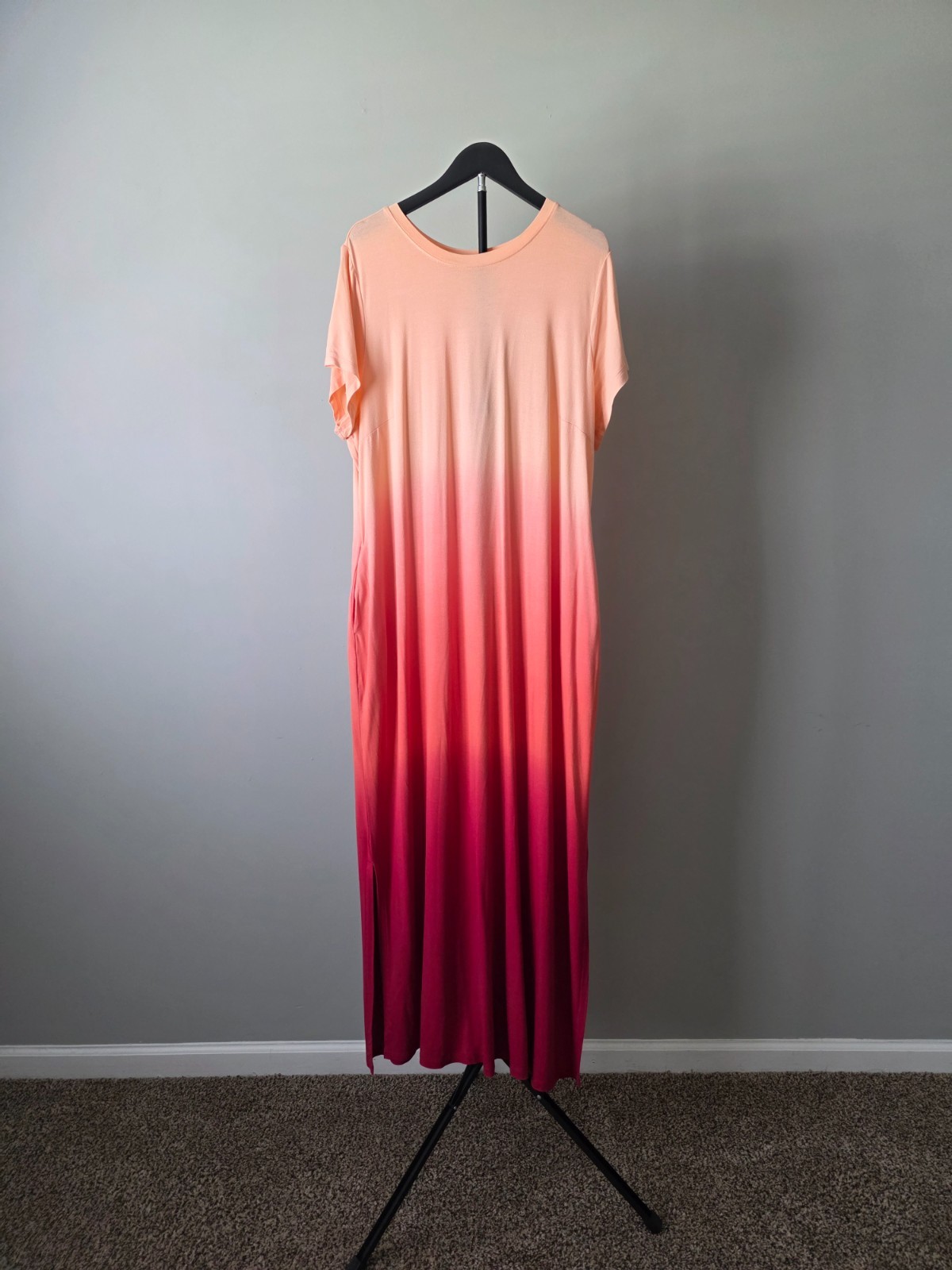 Lane Bryant Women’s Plus Size Ombre Knit Maxi Dress Size 18/20 with Pockets