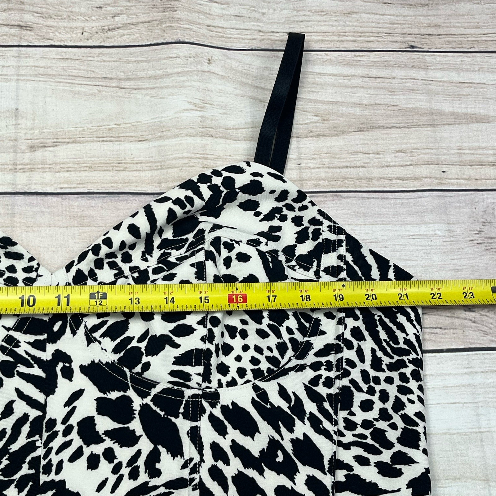 Sergio Hudson by Target Bustier Sleeveless Sexy Midi Dress Zebra Print Size 1X